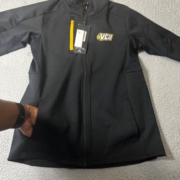 VCU Rams Full Zip Jacket Womens S Black Antigua Virginia Commonwealth University - Picture 6 of 14